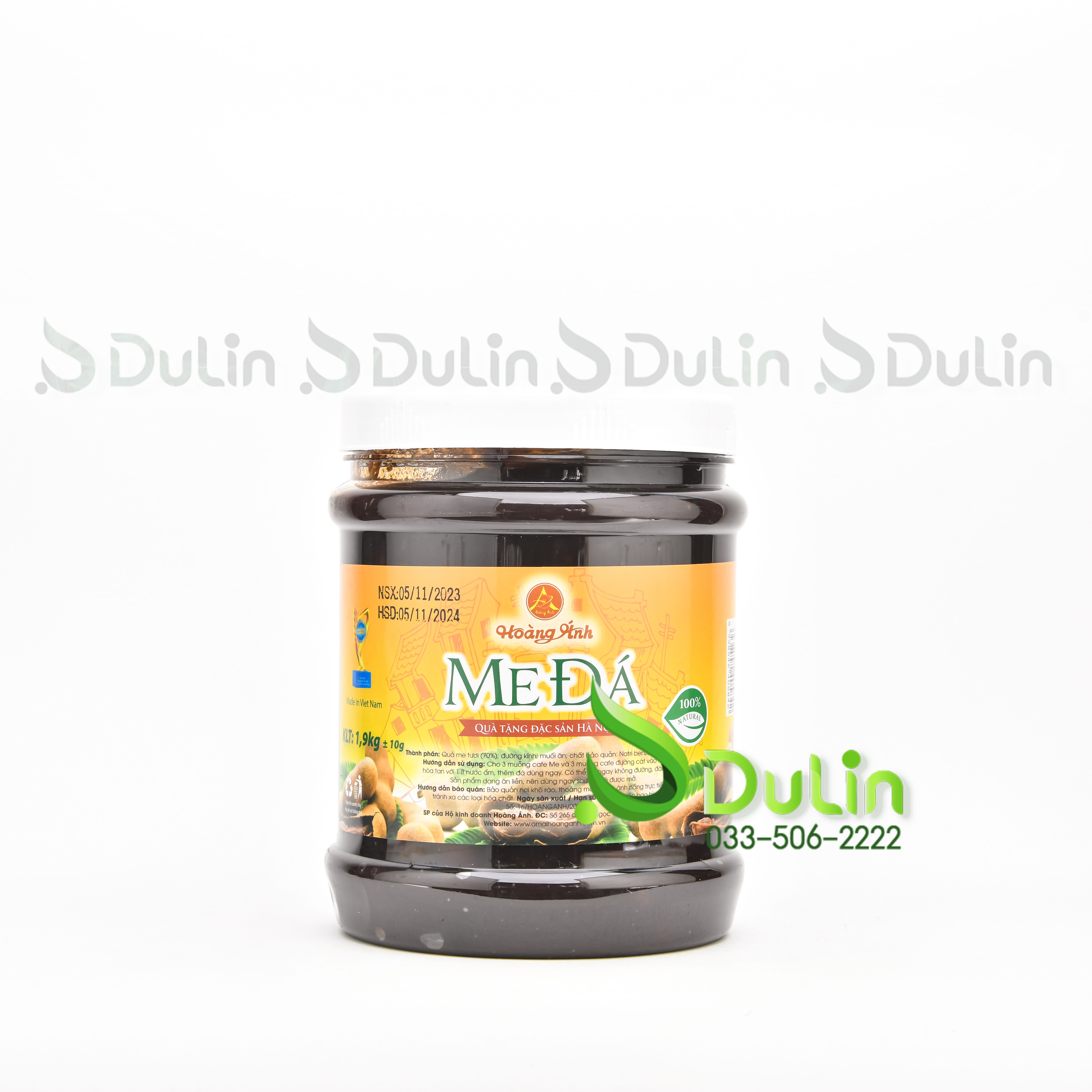 Quả ngâm Me đá Hoàng Anh 1.9Kg 12 Hộp/Thùng